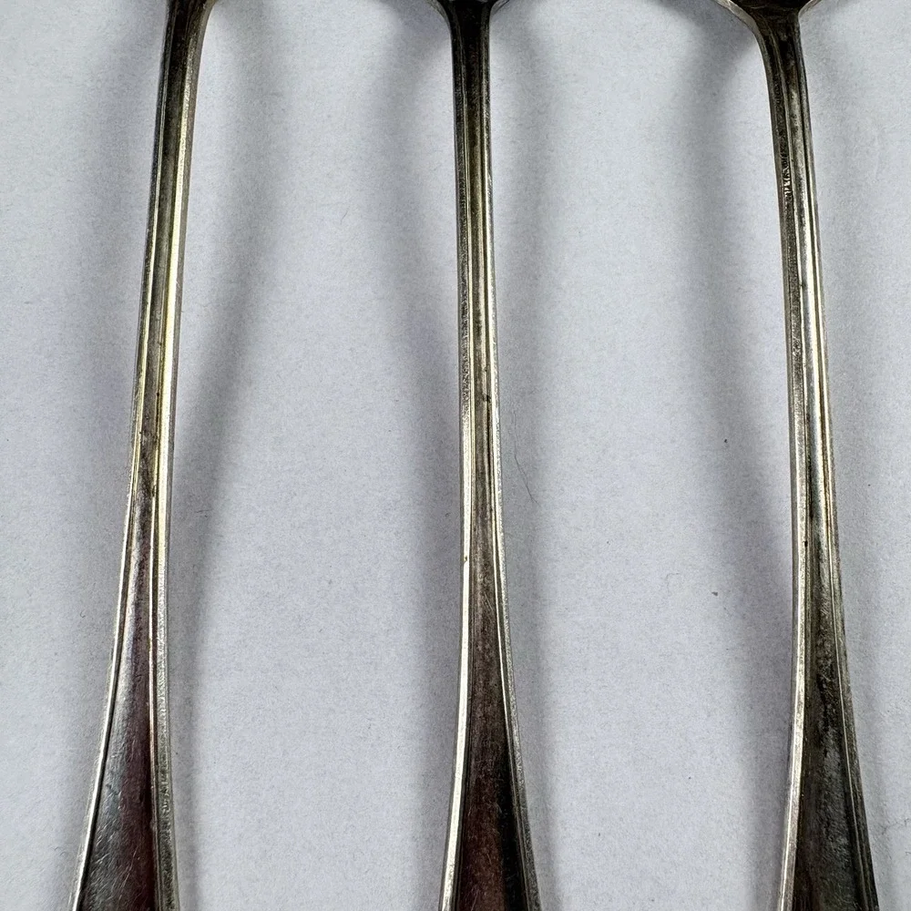 Vintage Wallingford Co No 29 Silverplate Teaspoons Set of 6 Monogram S 1900-1920